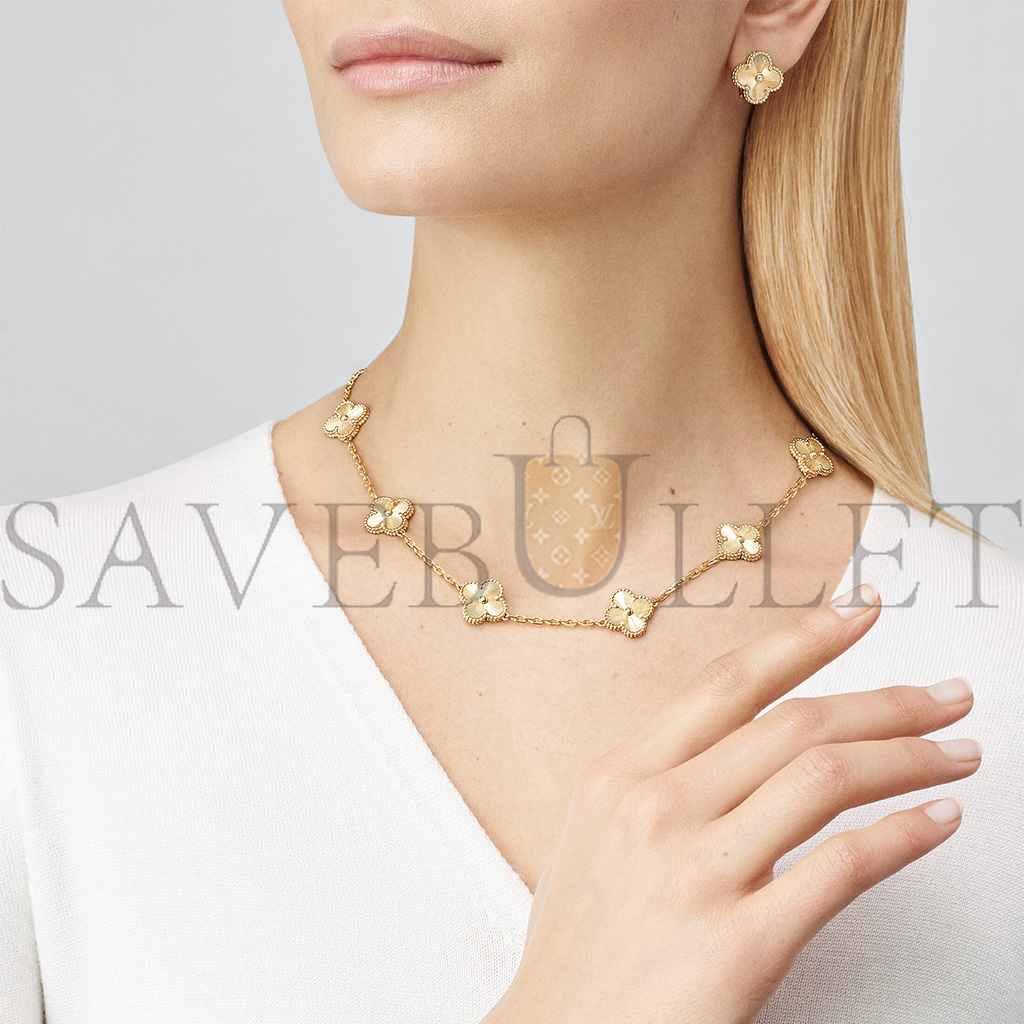 V*N CL*F arpels vintage alhambra earrings - yellow gold  vcarp3jl00